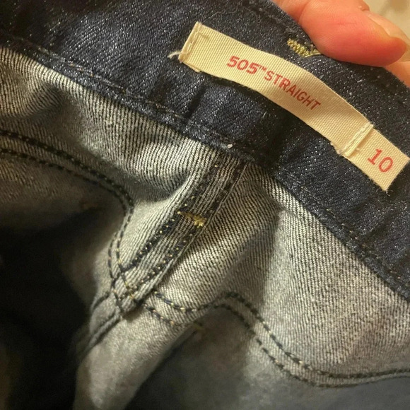LEVIS 505 STRAIGHT DARK WASH JEANS - Picture 3 of 4